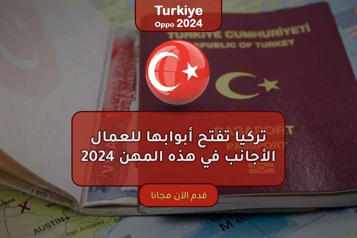 Read more about the article تركيا تفتح أبوابها للعمال الأجانب في هذه المهن 2024
